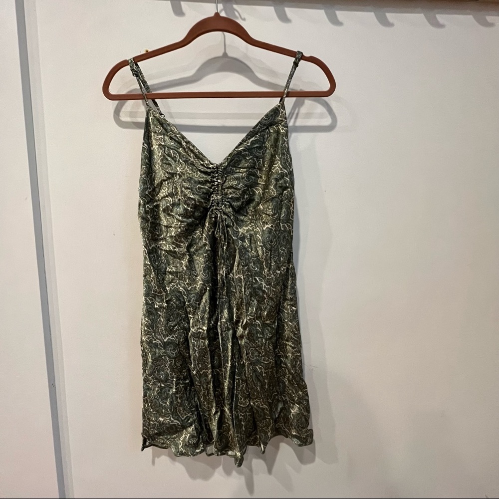 EUC Zara Satin Paisley Slip Dress